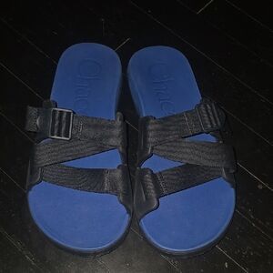 Chaco Blue and Black Sandals
